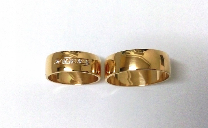 VÝROBCA ZLATÝCH PRSTENOV 7mm + DIAMONDS pr. 585 14k
