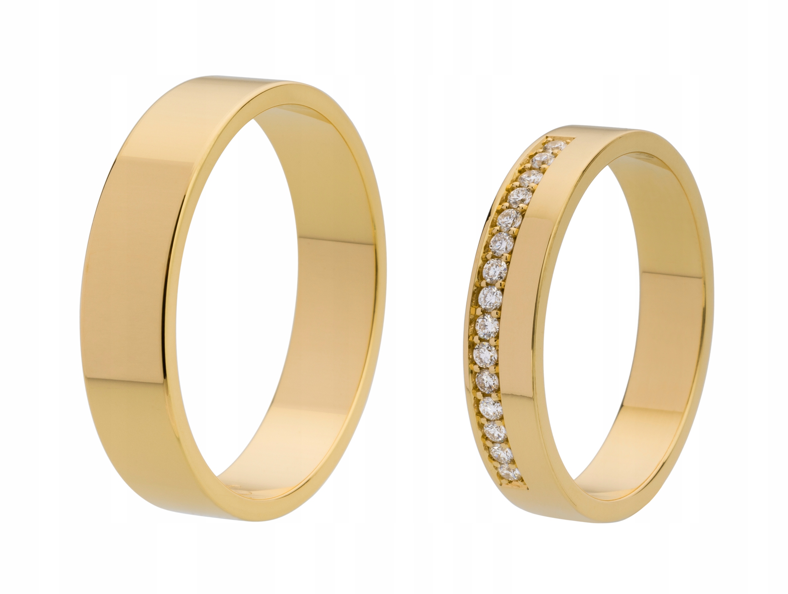 4mm ZLATÉ SVADOBNÉ PRSTENE s 15 BRILIANTMI 0,15ct