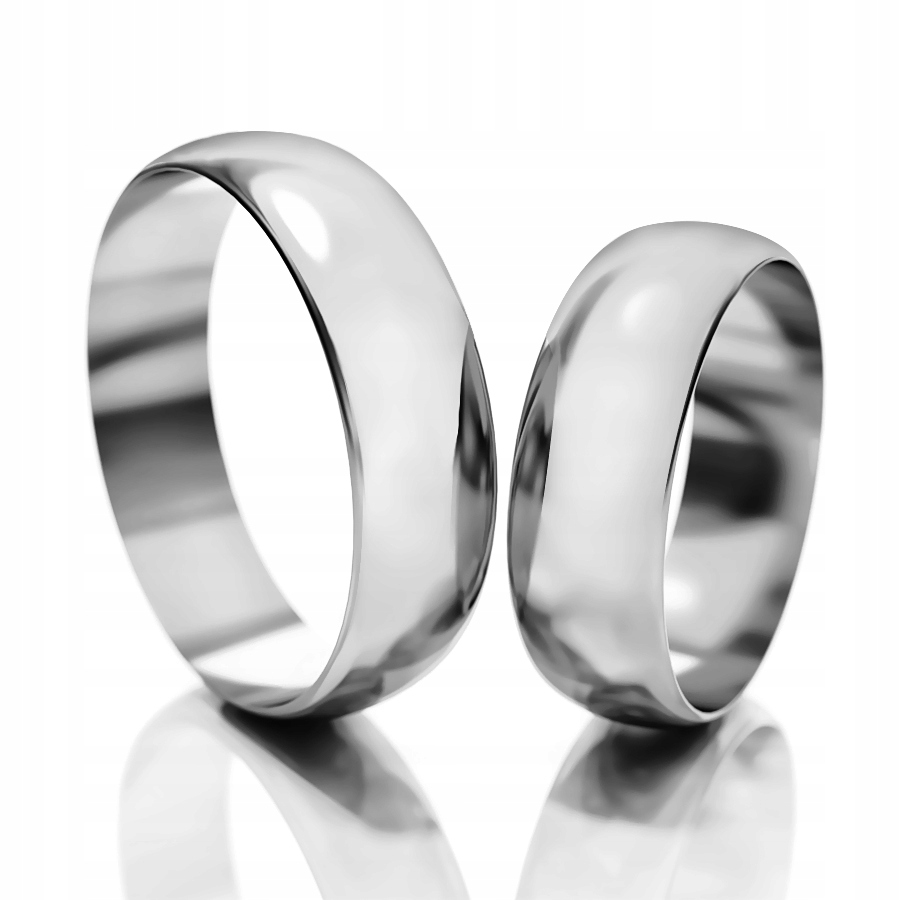 ZLATÉ SVADOBNÉ PRSTENE 585 6 MM BIELE ZLATO
