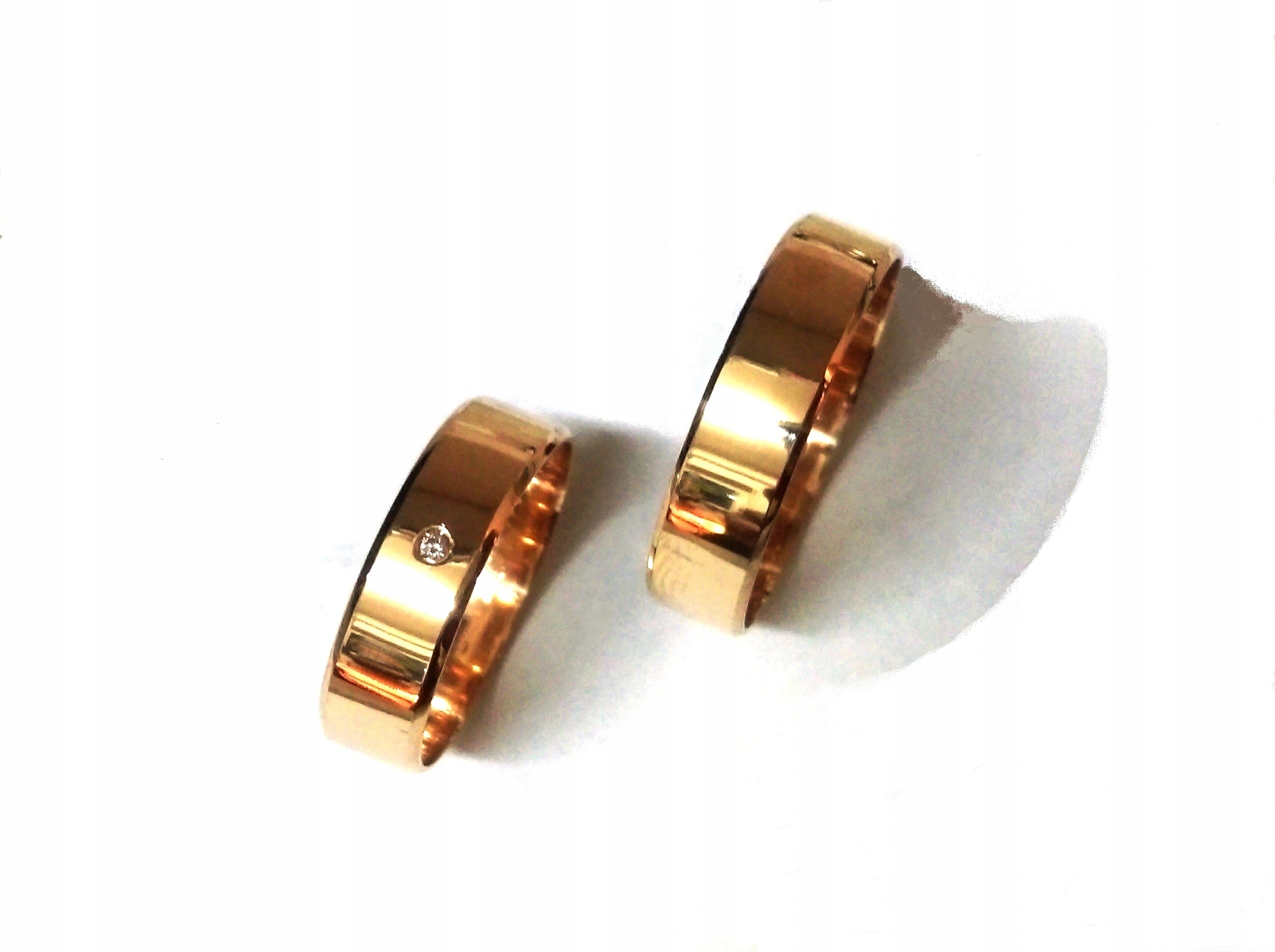 ZLATÉ SVADOBNÉ PRSTENE 585 6mm DIAMANTOVÁ ČOČKA