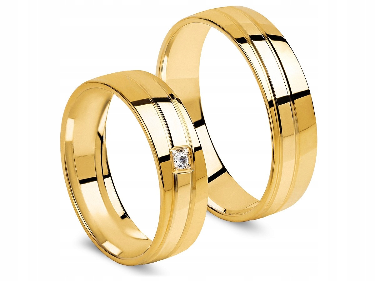 ZLATÉ SVADOBNÉ PRSTENE CLASSIC BRILLIANT PAIR 585