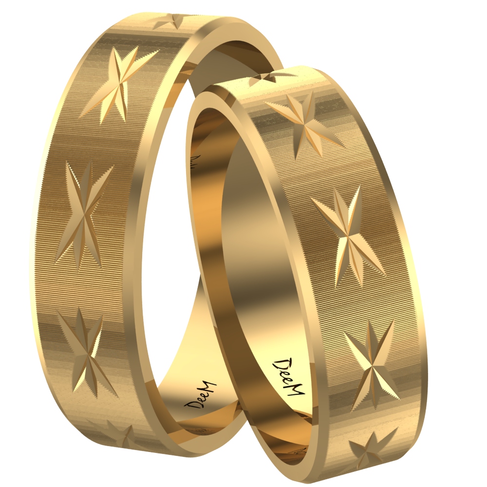 ZLATÉ SVADOBNÉ PRSTENE MATTE DIAMOND 333