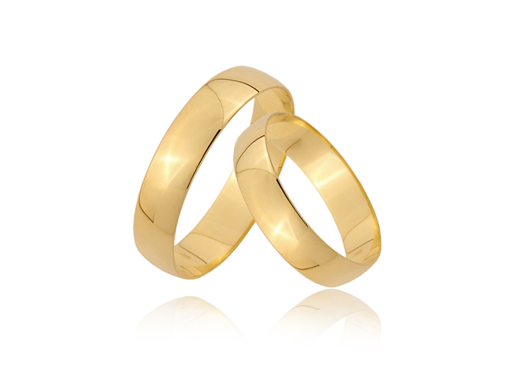 ZLATÉ SVADOBNÉ PRSTENE-PÁR PR 585 4mm BEZPESKÉ
