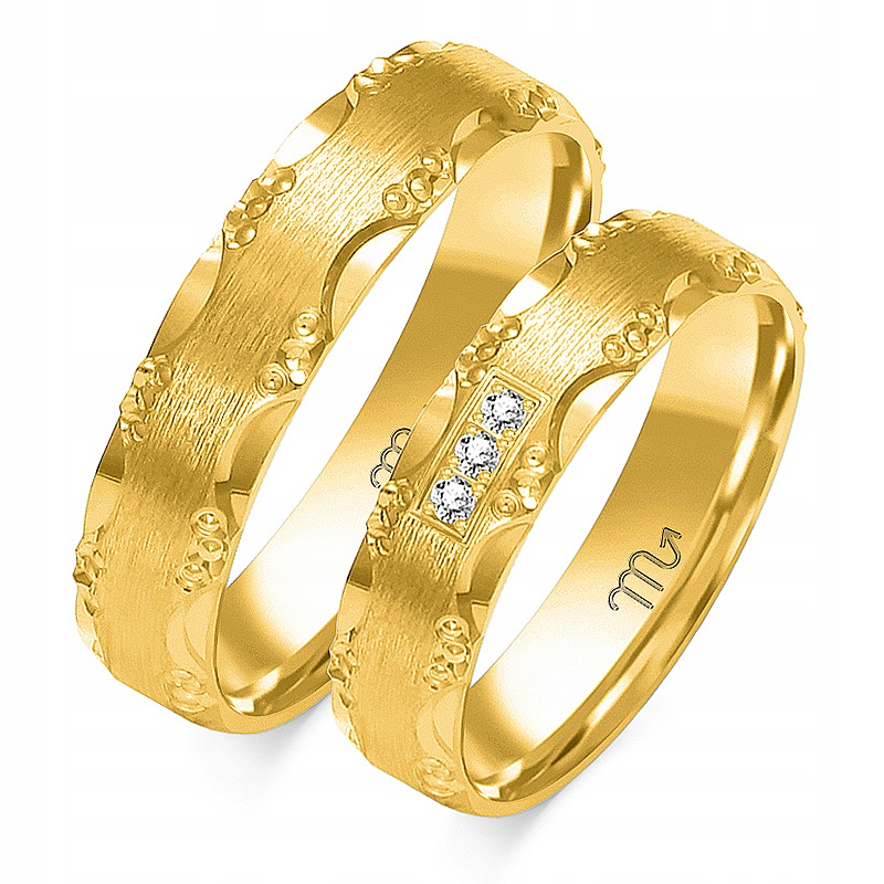 Zlaté snubné prstene PR 585 Diamonds Lens