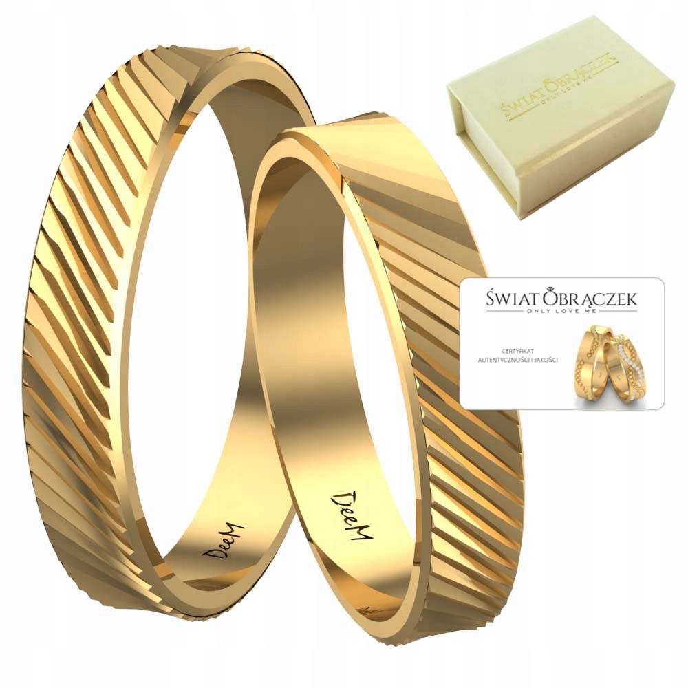 Zlaté snubné prstene Silver 925 Gold 585 Gravírovanie