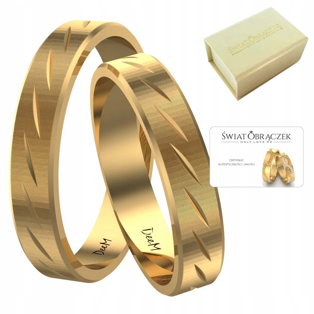 Zlaté snubné krúžky so striebrom 925 Gold 750 vzor