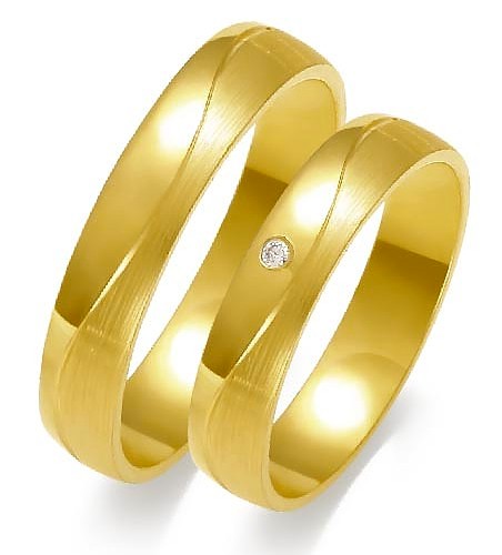 ZLATÉ SVADOBNÉ KRÚŽKY - skúška 333, polkruhové 4,5 mm