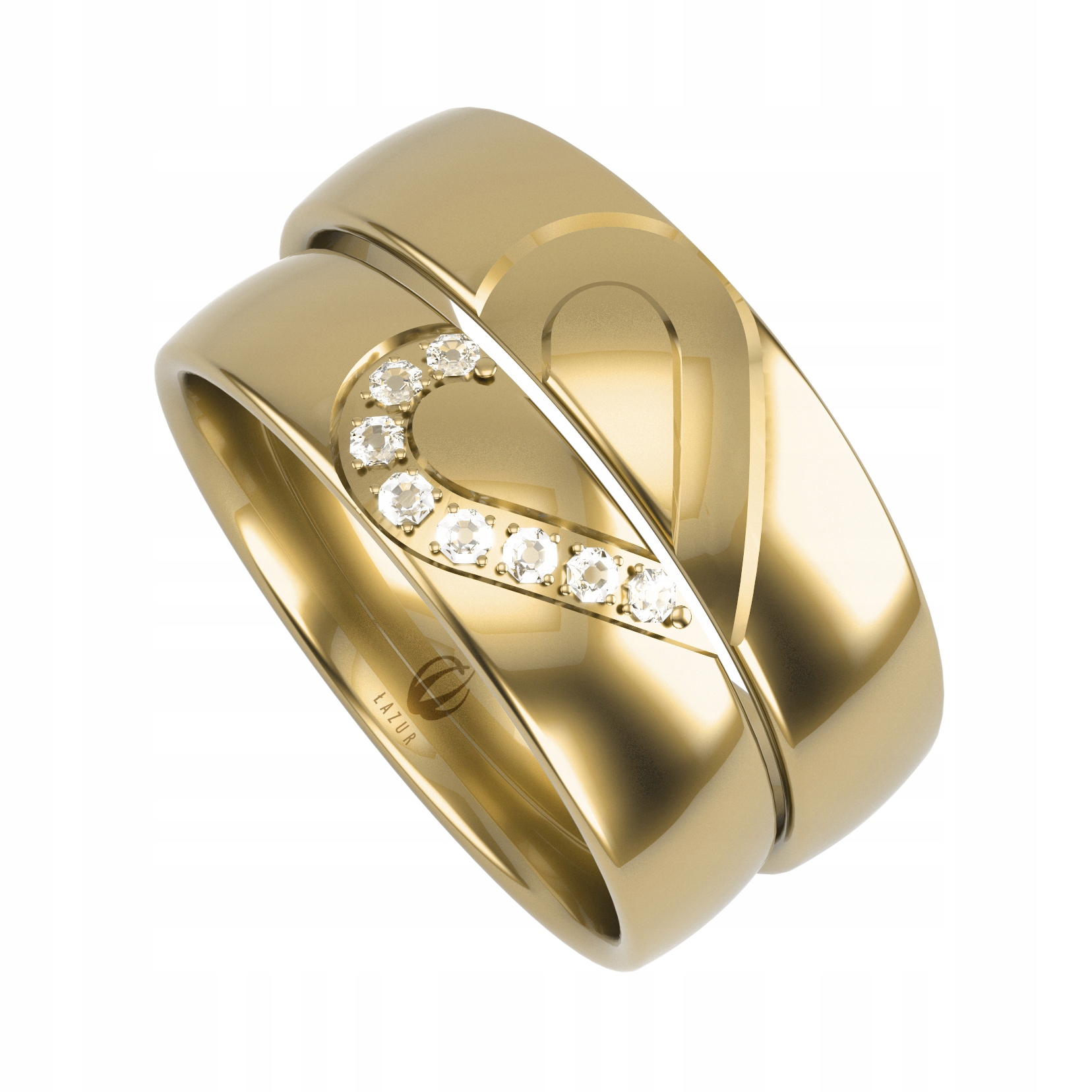ZLATÉ PRSTENY SO SRDCOVÝM MOTIFOM PR 0,333 W 5 MM