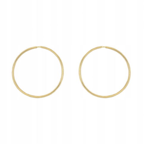 Zlaté náušnice Classic Circle 3cm Pr. 585