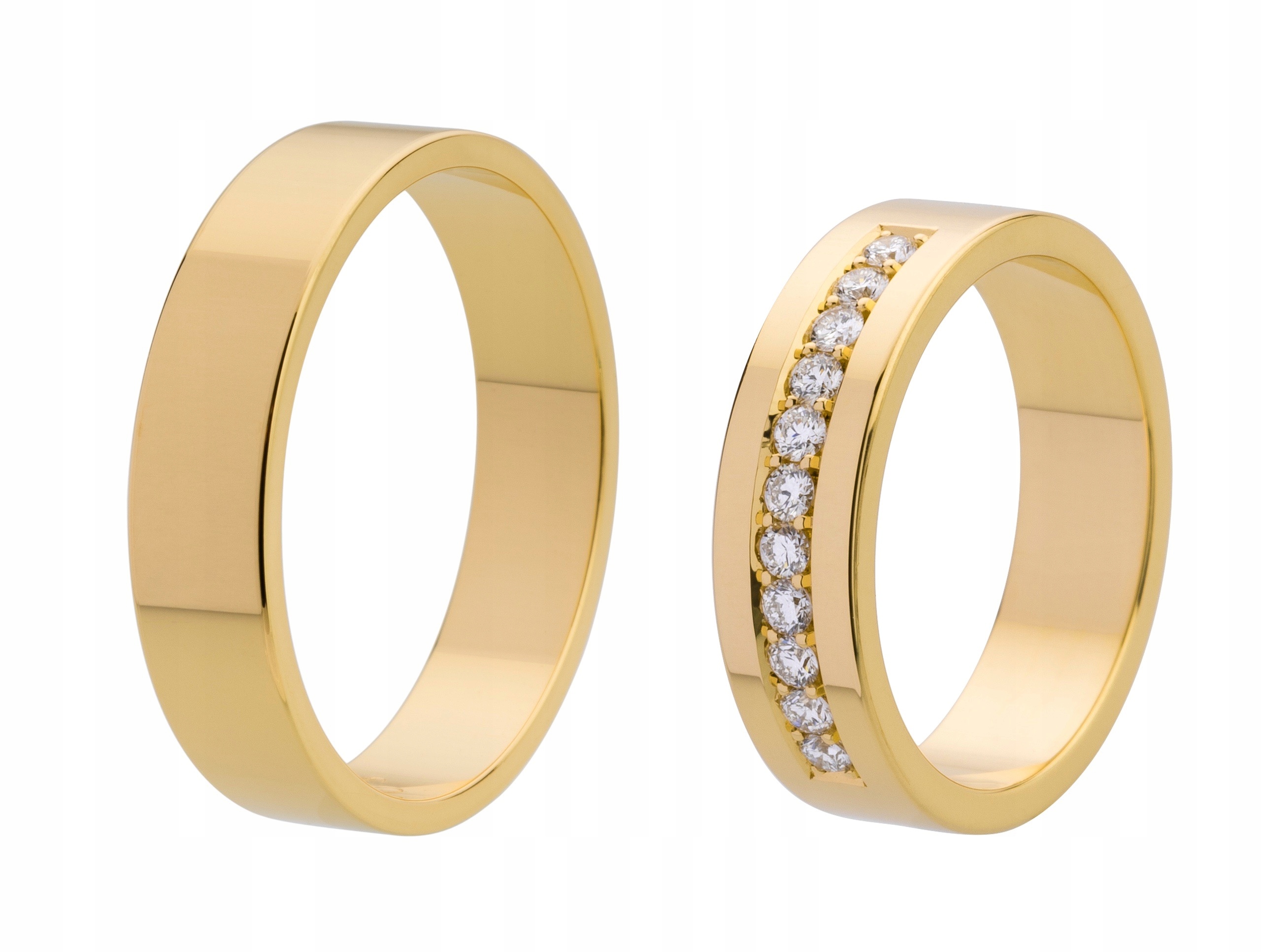 585 ZLATÝCH svadobných prsteňov s 12 briliantmi 0,12ct