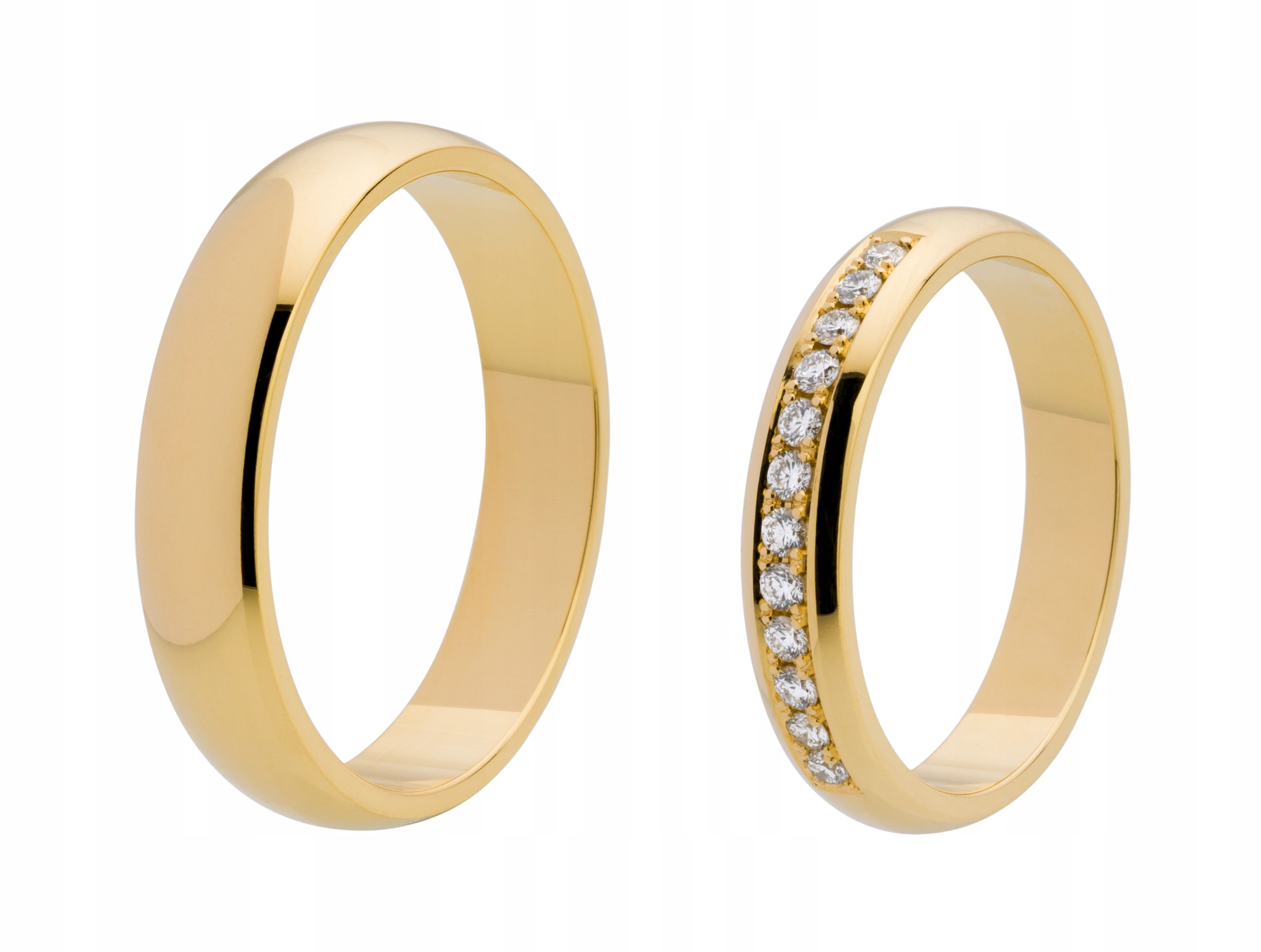 585 ZLATÝCH svadobných prsteňov s 12 briliantmi 0,18ct