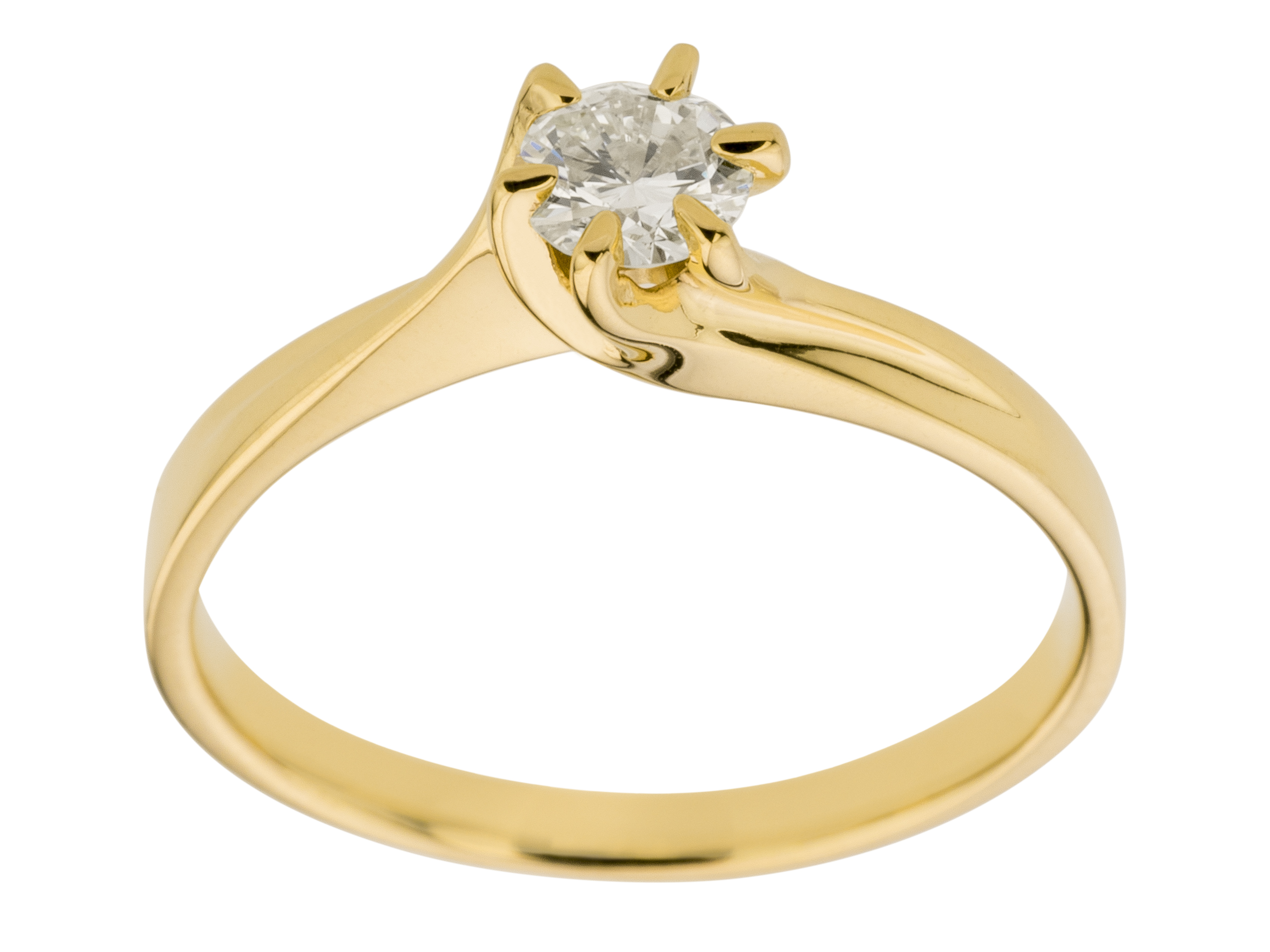 Zlato 585 Diamond Diamond Ring 0,31Ct