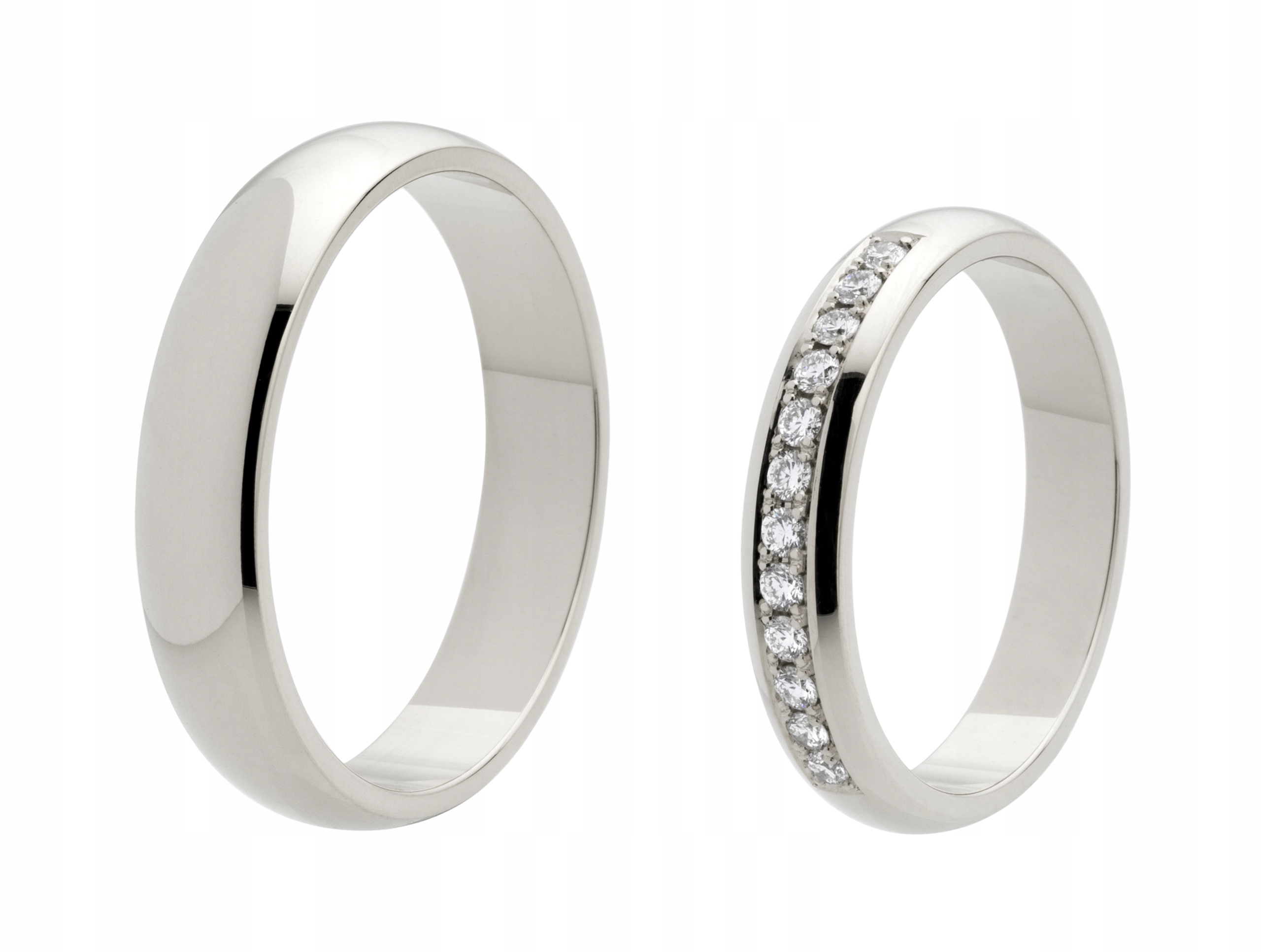 ZLATÉ BIELE SVADOBNÉ PRSTENE S 12 BRILIANTMI 0,18ct