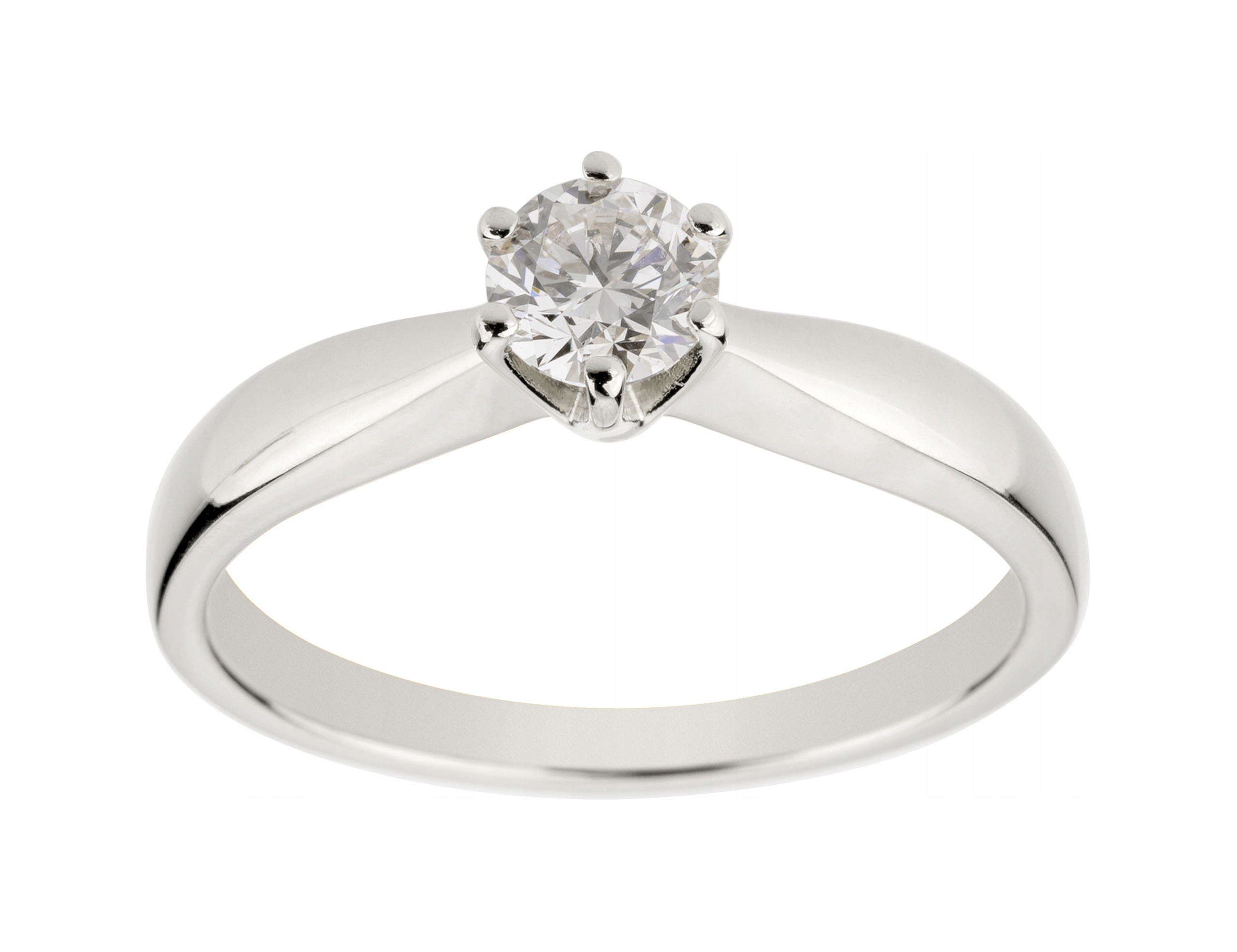 Zlatý biely prsteň s diamantom 0,30ct + GIA