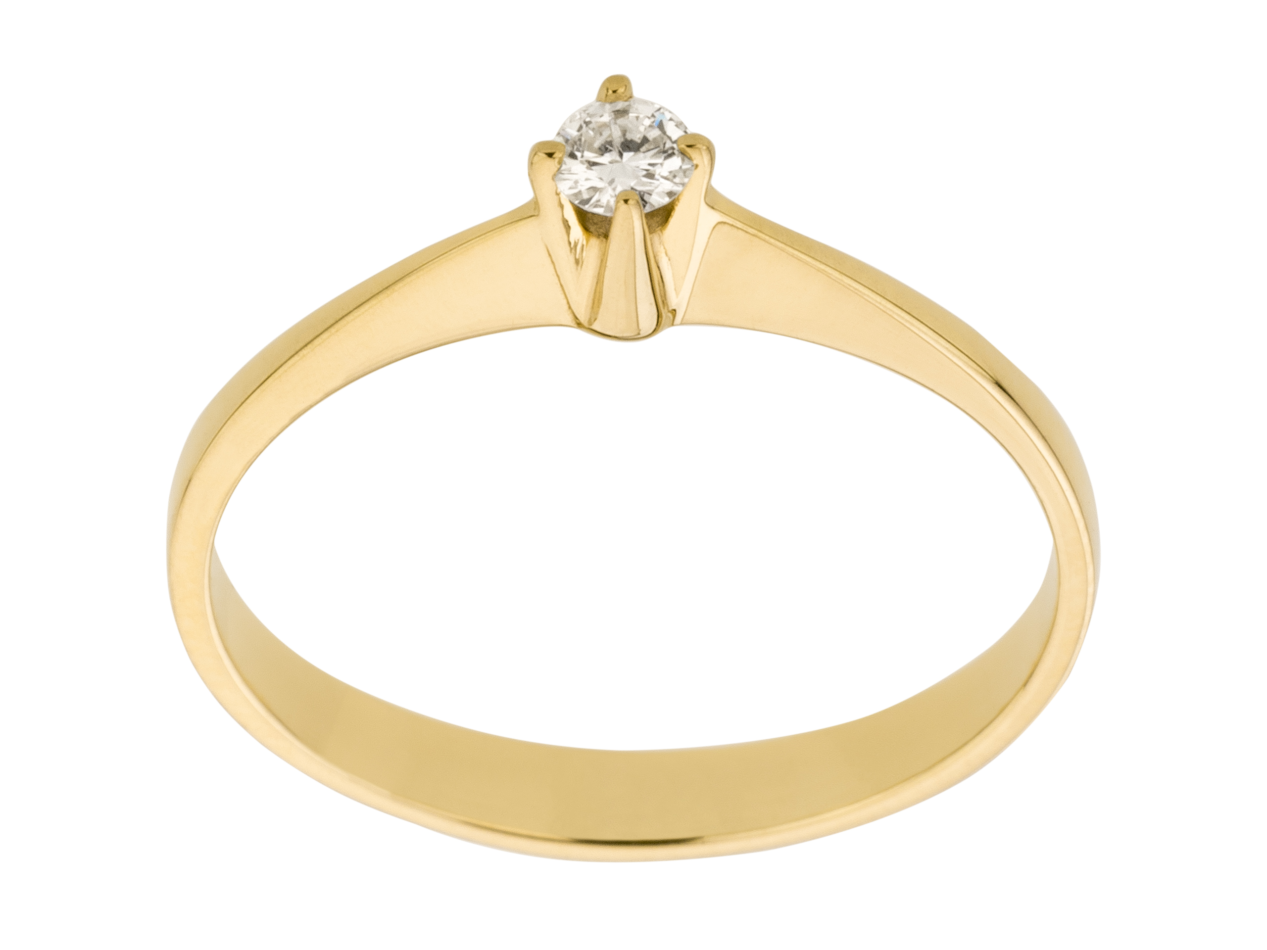 Zlato žltá 585 Diamond Ring 0,07Ct