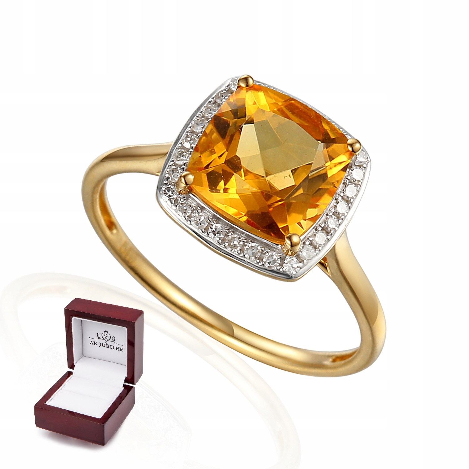 ZLATÝ 14K CITRÓNOVÝ A DIAMANTOVÝ KRÚŽOK id R62906
