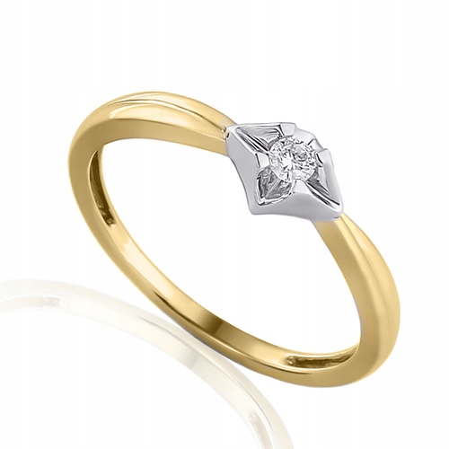 14K ZLATÝ DIAMANTOVÝ KRÚŽOK 0,07 ct id R38510