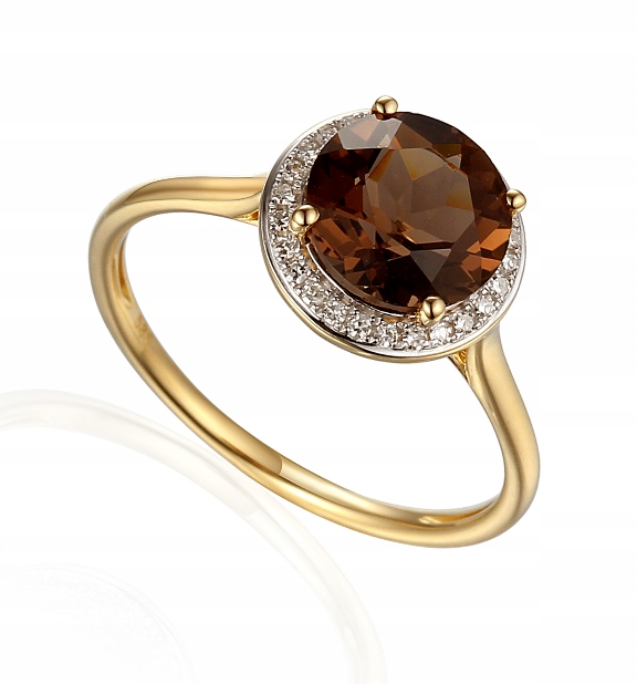 ZLATÝ 14K KRÉM A DIAMANTOVÝ KRÚŽOK id R62900