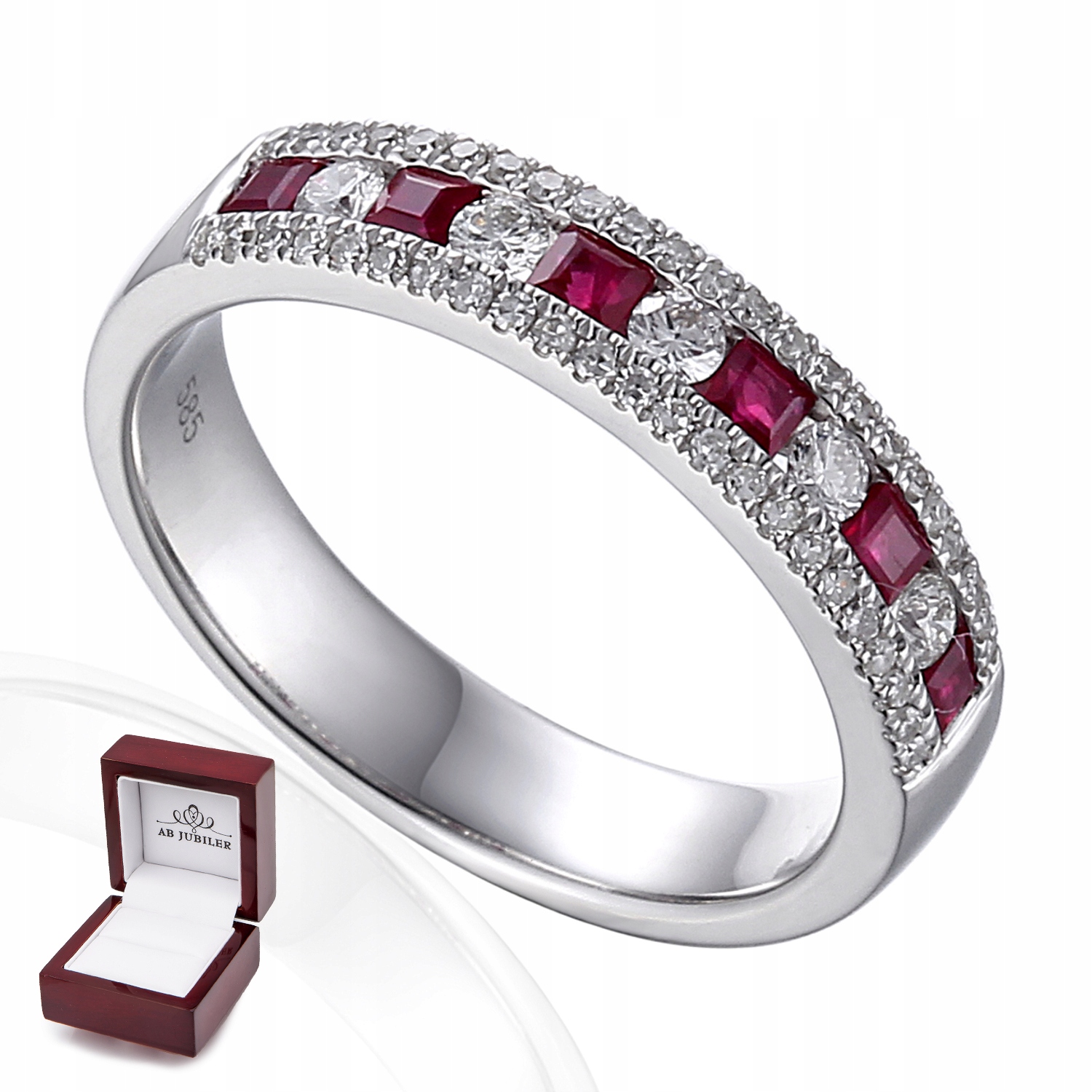 RUBIN DIAMOND GOLD 14K RING identifikačné číslo R46027