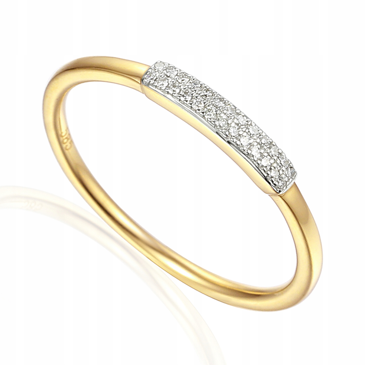 ZLATÝ 14K KRÚŽOK S DIAMANTMI id R64509 Y