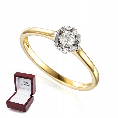 14K ZLATÝ DIAMANTOVÝ PRSTENNÝ RING R35222