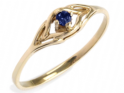 585 ZLATÝ prsteň so SAPPHIRE. ZAPOJENIE o 24h