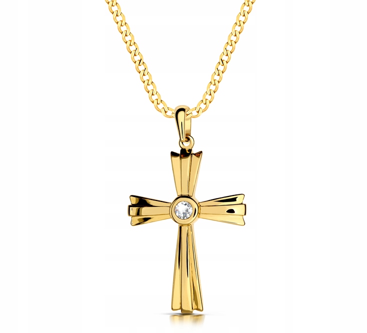 Zlatý kríž 585 Pendant 3D Gift + Freebies