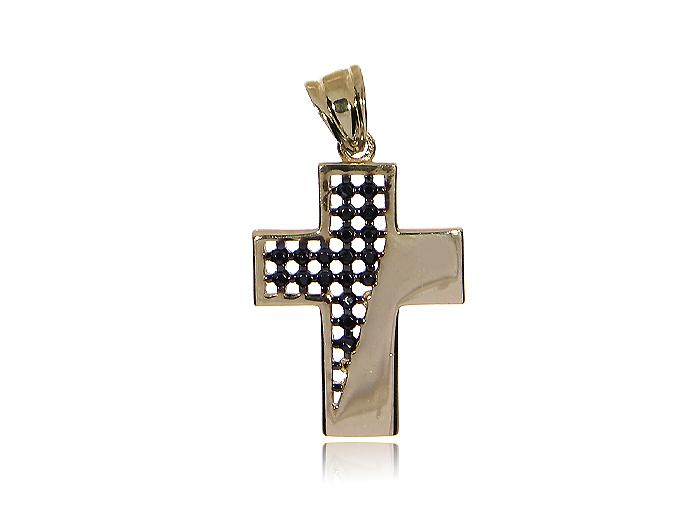 Golden Cross kamienky čierne zlato žltá LGD143