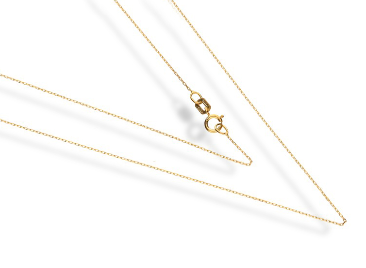 Zlatý reťazec Ankier Diamond 40 cm pr. 8k