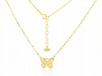 ZLATÝ OPENWORK MOTÝLOVÝ REŤAZ - BOX ZADARMO !!