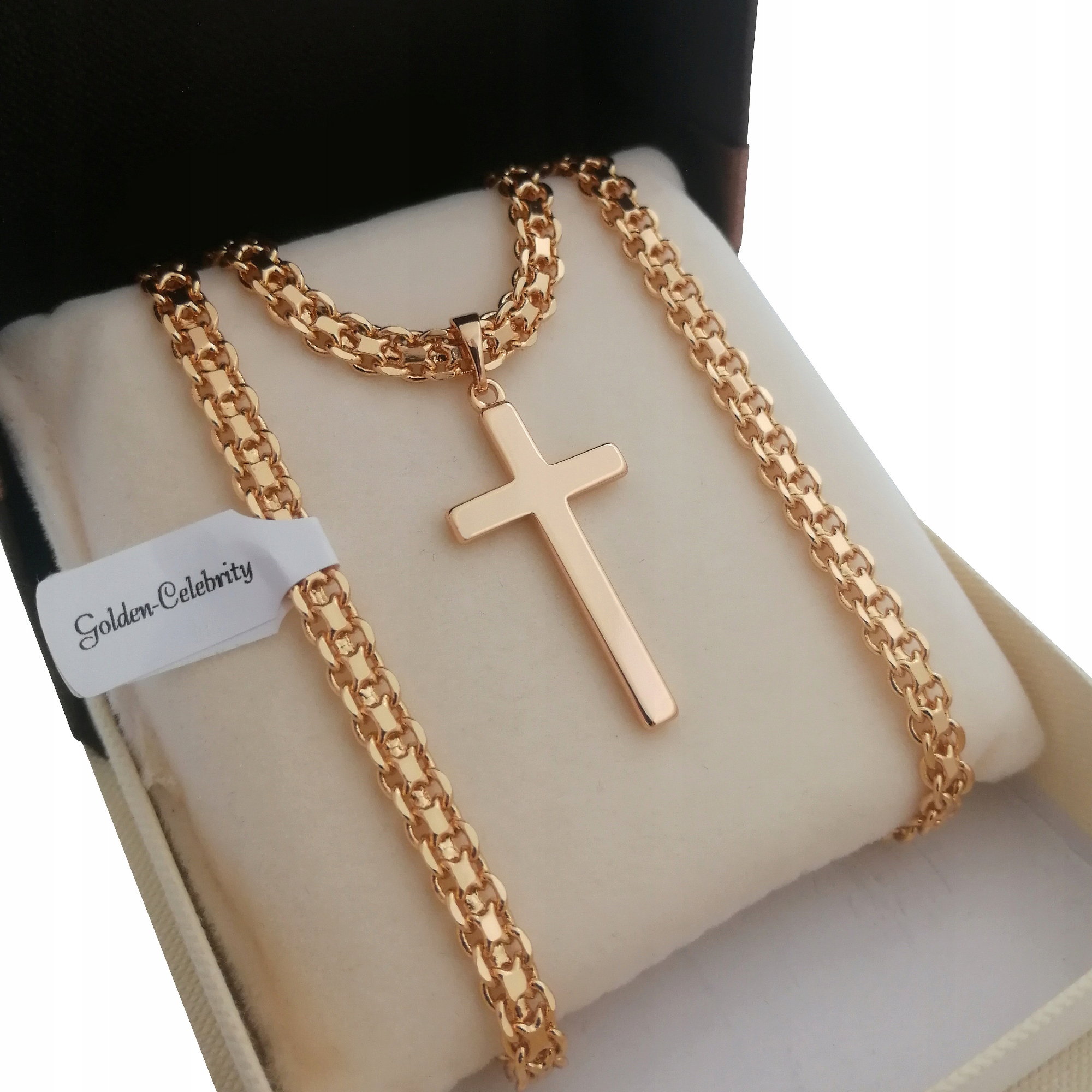 Zlatý reťazec Bismark+kríž 18k 60 cm záruka