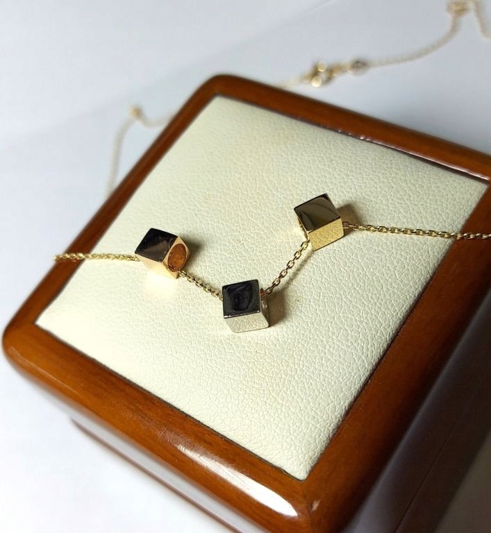 GOLDEN CUBE REŤAZE 3 FARBY ZLATÉ 2,66G