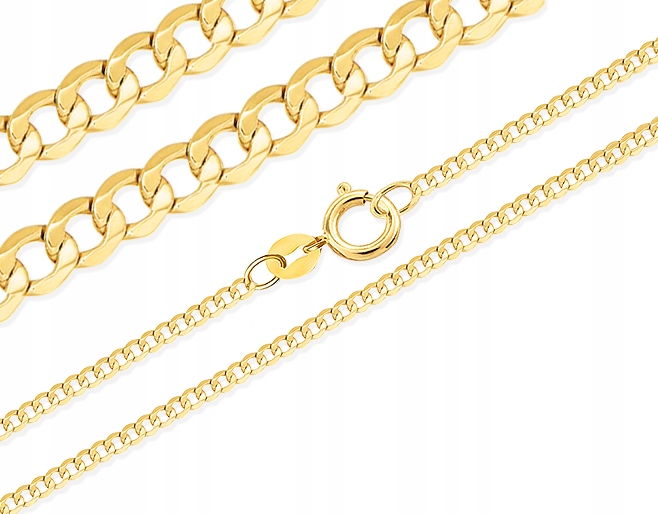 Pánske vankúšiky so zlatým reťazcom 333 50 2,4 mm
