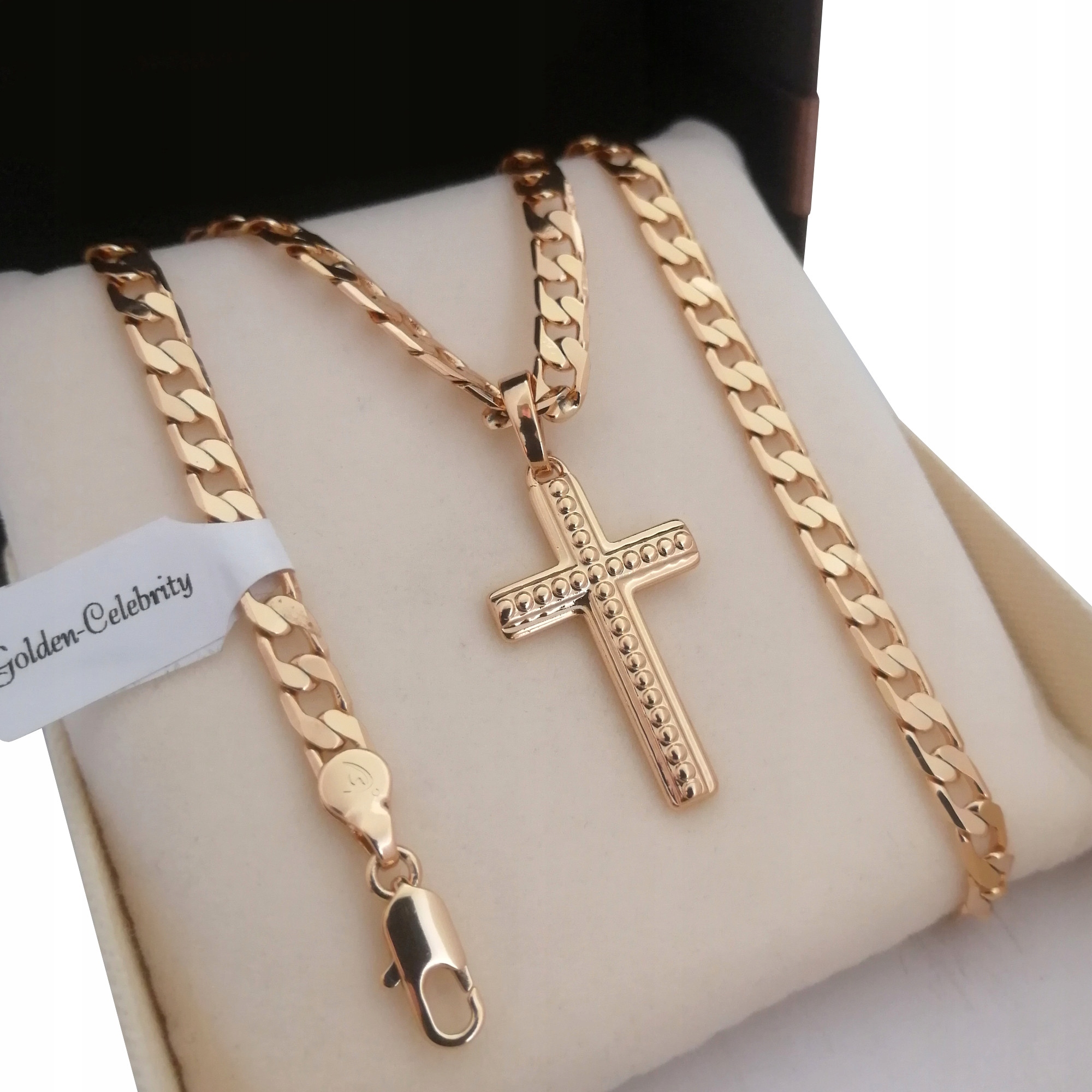 Zlatý reťazec+kríž 60 cm 18k záruka