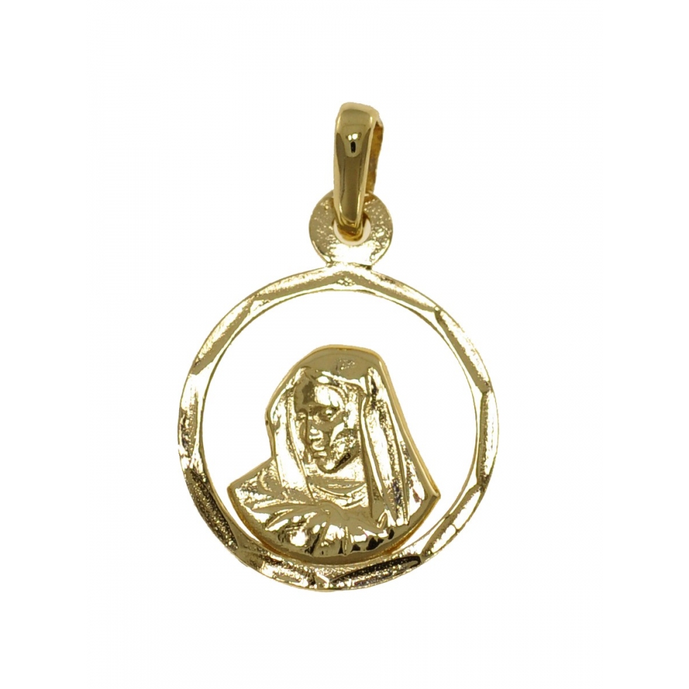Zlatá medaila s Božou matkou, 585 + gravírovanie