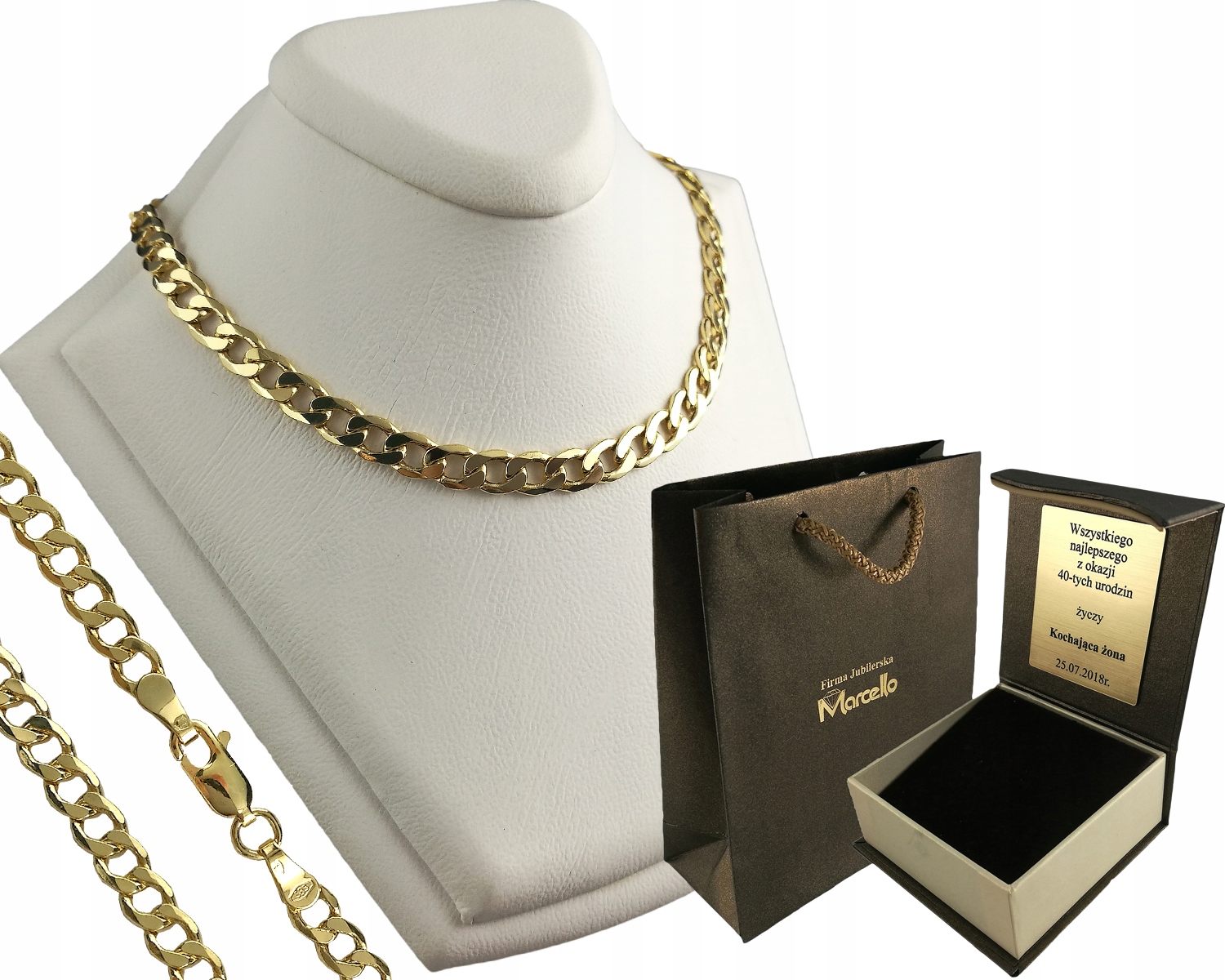 Golden Men's Chain 60cm Gold Pr.585 + Gravírovanie