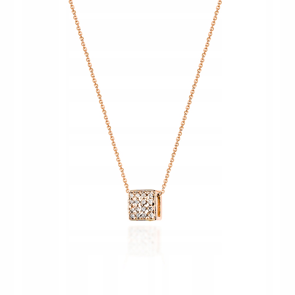 Zlatý náhrdelník 585 Celebrity s diamantmi 0,08ct