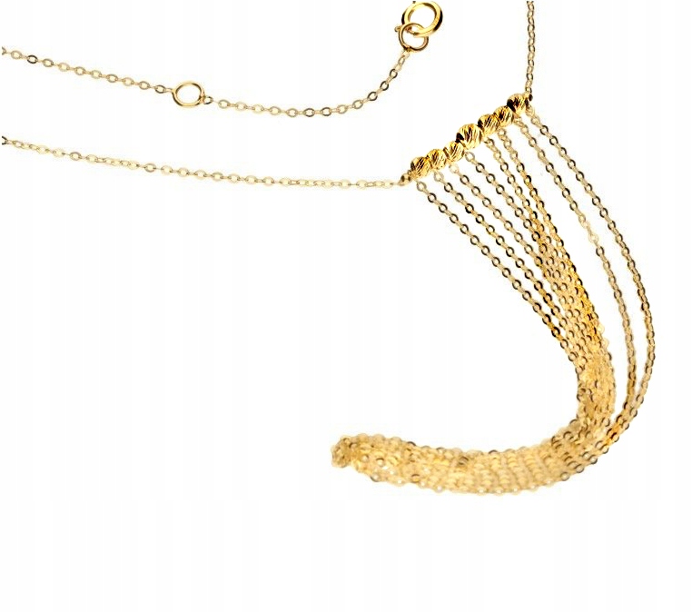 Gold náhrdelník Diamond kravaty gule Pr. 585