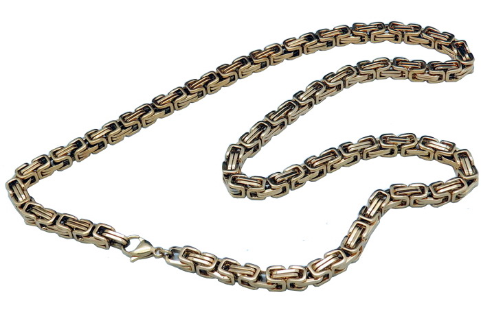 Zlatý reťazec náhrdelníka pre krk 316 l oceľ 8 mm