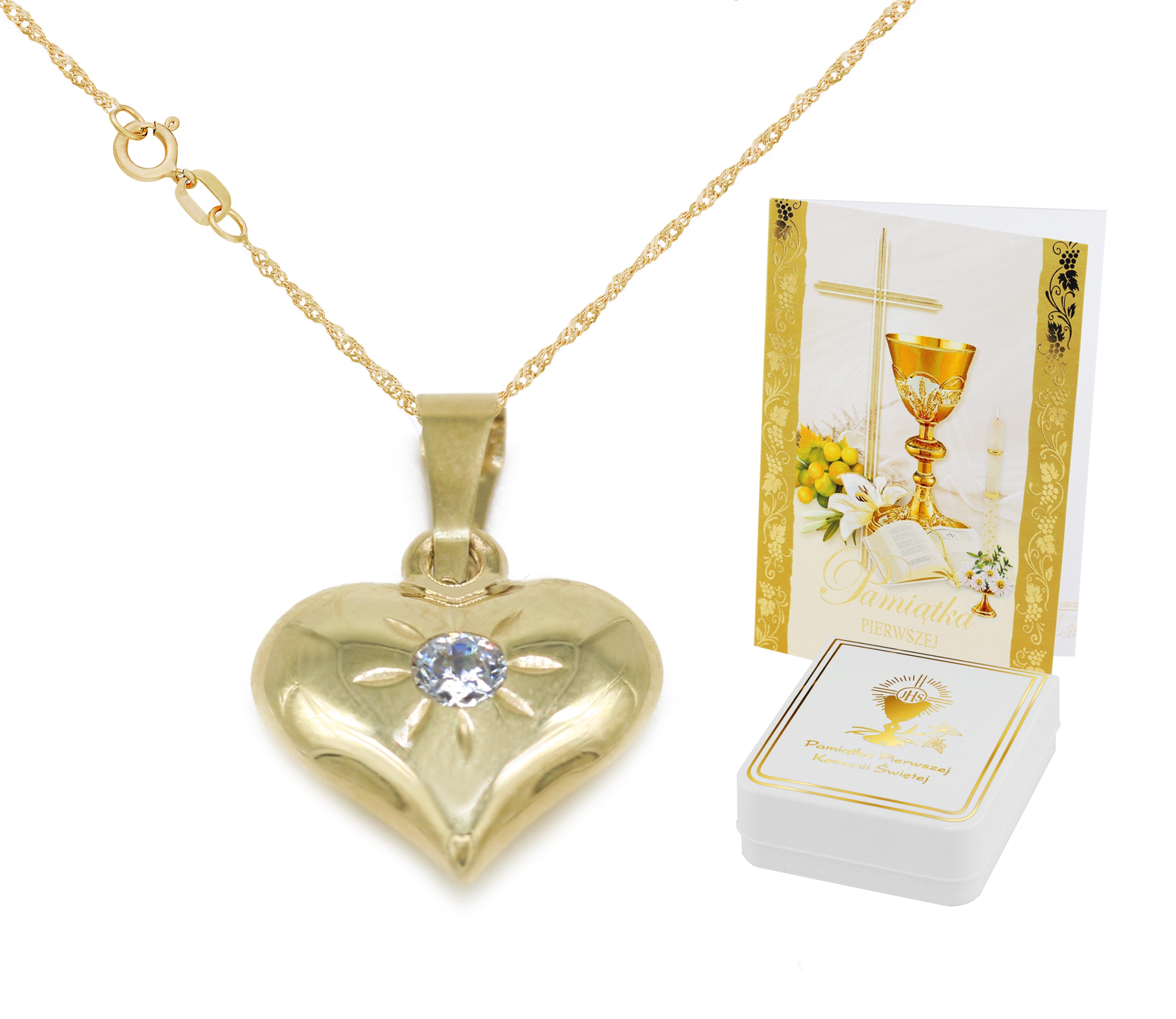 ZLATÁ VENUSOVÁ SRDCA NÁHRDELNÍK S DARČEKOM SWAROVSKI +