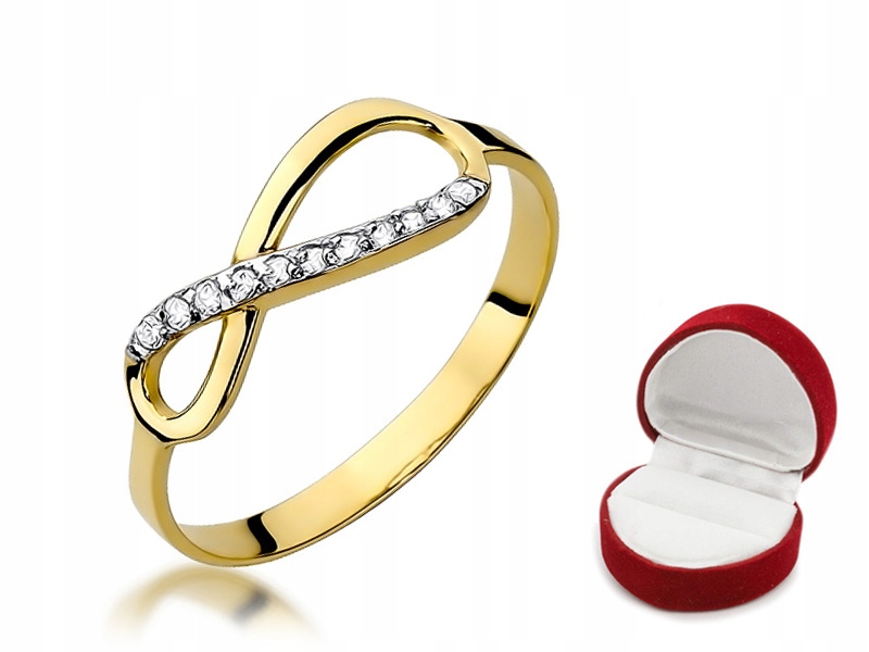 ZLATÝ PRSTEŇ 333 INFINITY ZIRCONIA č. 22