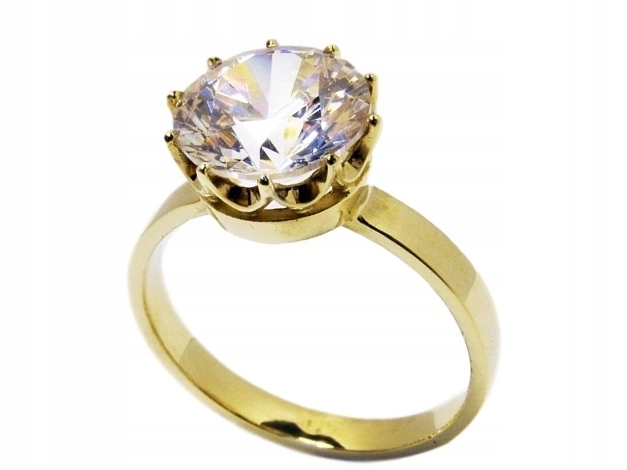 Zlatý prsteň 333 Swarovski Ø10 mm Korona