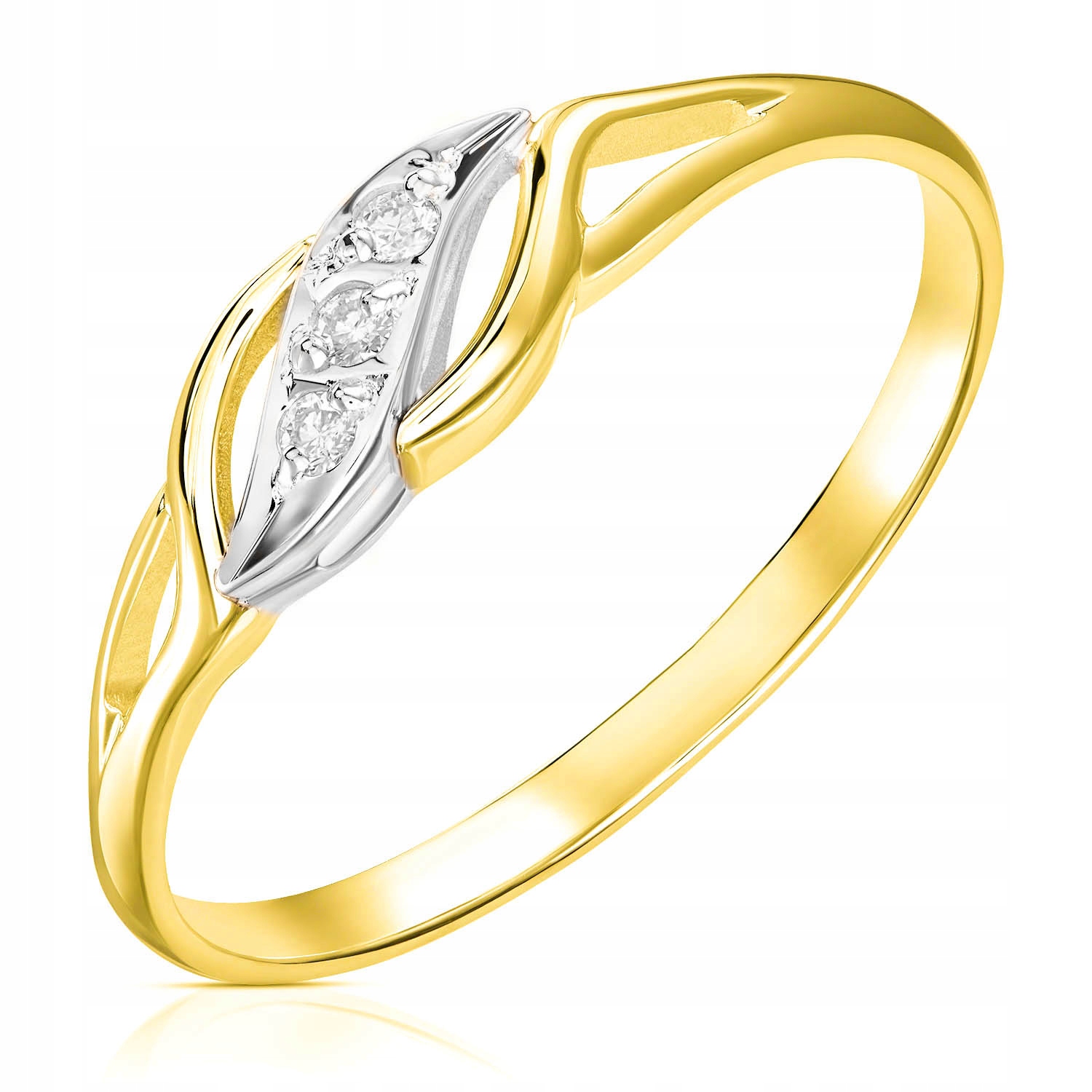 Zlatý krúžok 585 Diamond Diamond 0,045Ct 24H