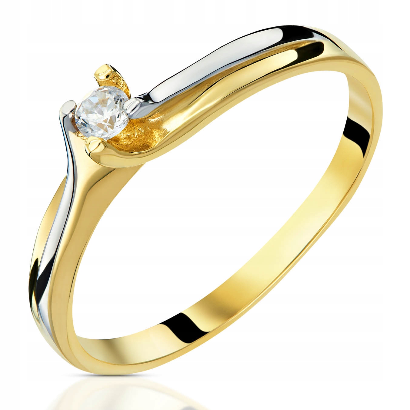 Zlatý krúžok 585 Diamond Diamond 0,06Ct 24H