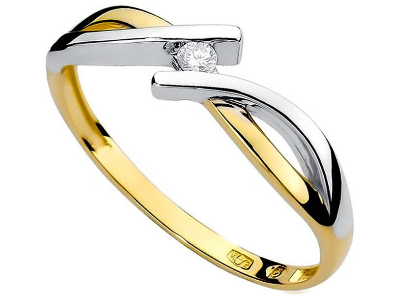 ZLATÝ PRSTEN 585 BRILLIANT DIAMOND DARČEK 13r