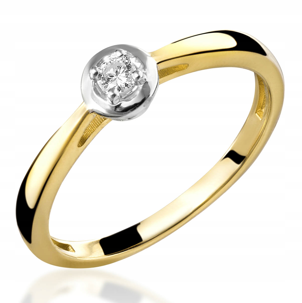 ZLATÝ KRÚŽOK 585 BRILLIANT S DIAMANTOM 0,06ct 24h