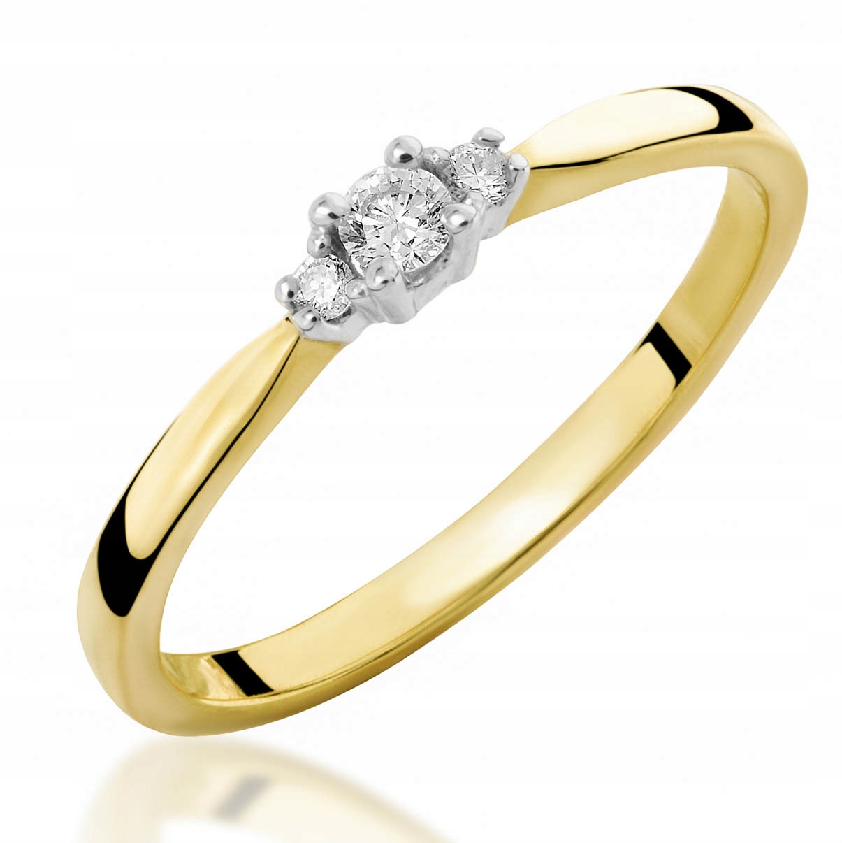Zlatý krúžok 585 Diamond Diamond 0,09Ct 24H