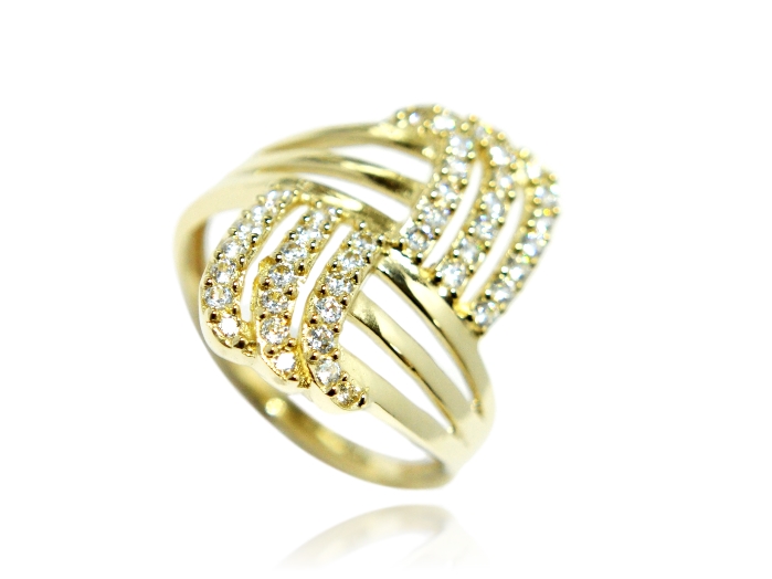 ZLATÝ PRSTEŇ 585 ZIRCONIA P1602
