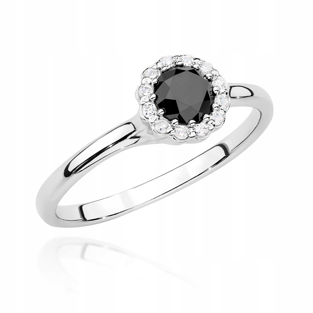 ZLATÝ KRÚŽOK 585 ČIERNY BRILLIANT 0,50 ct