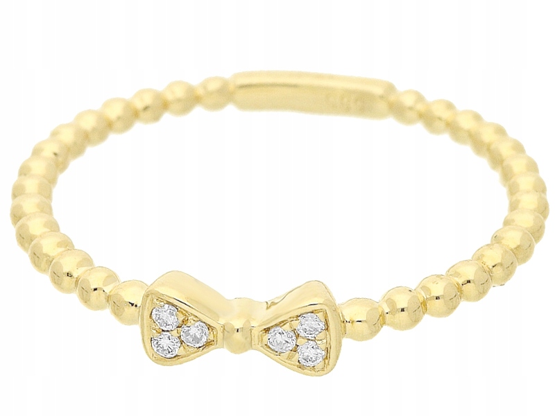 585 ZLATÝ PRSTEN BOW DIAMONDS BRILLIANTS 1